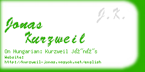 jonas kurzweil business card